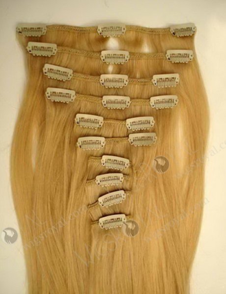 Blonde Top Quality Mongolian Virgin Hair Clip In Hair Extensions WR-CW-008