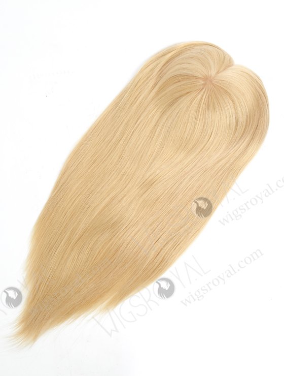 Best Real Human Hair Toppers for Women 16 Inch Blonde Color Full Volume Topper-073-17227