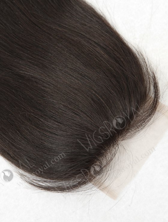 In Stock Indian Remy Hair 12" Yaki Straight Natural Color Top Closure STC-307-17047