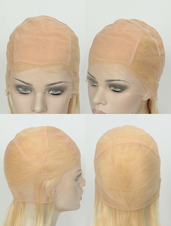 Natural Looking Part Brown Root With White Color European Hair Silk Top Full Lace Wig WR-ST-051-17401