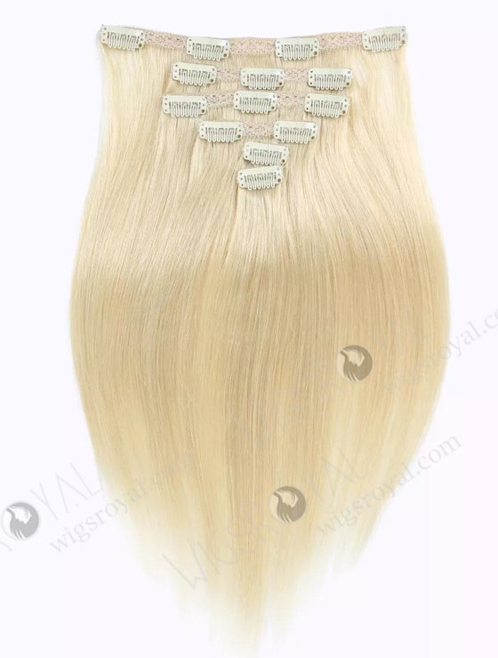 Blonde Color Human Hair Clip in Hair Extensions WR-CW-004-17254