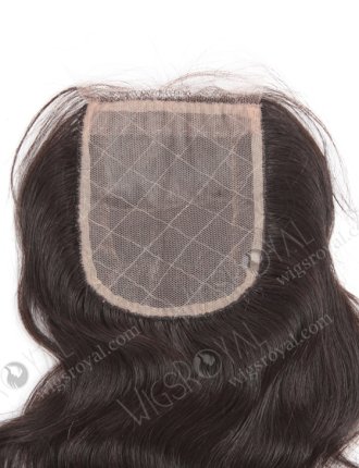 In Stock Indian Remy Hair 18" Natural Wave Natural Color Silk Top Closure STC-14