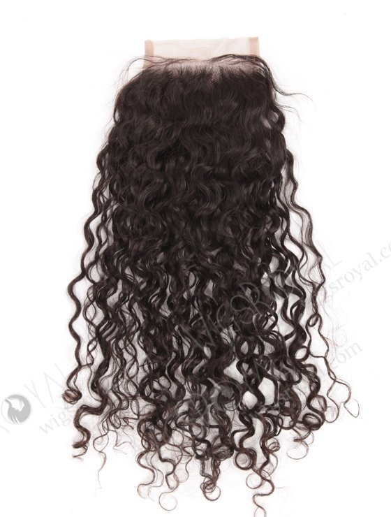 In Stock Indian Virgin Hair 16" Curly 15mm Natural Color Top Closure STC-245-17032