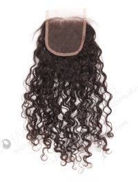In Stock Indian Virgin Hair 16" Curly 15mm Natural Color Top Closure STC-245