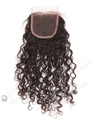 In Stock Indian Virgin Hair 16" Curly 15mm Natural Color Top Closure STC-245