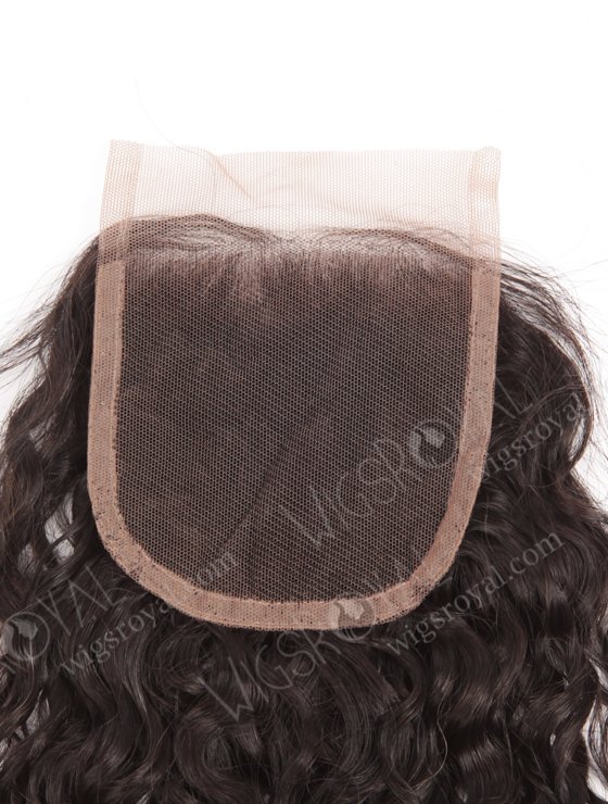 In Stock Indian Virgin Hair 16" Curly 15mm Natural Color Top Closure STC-245-17034