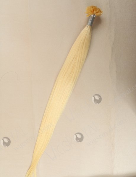 U tip keratin hair extensions European virgin hair 28'' silky straight #613 color hair wefts WR-PH-007