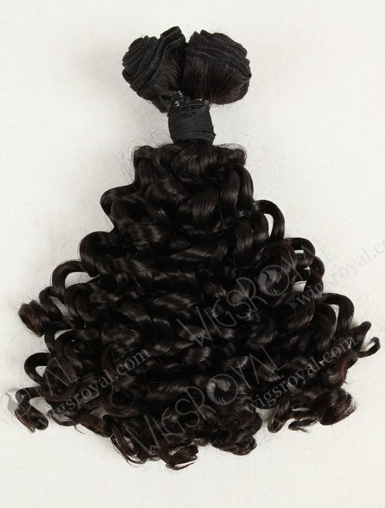 Double Draw 14" Spring Curl Natural Color Peruvian Virgin Hair Weaving WR-MW-006-16859