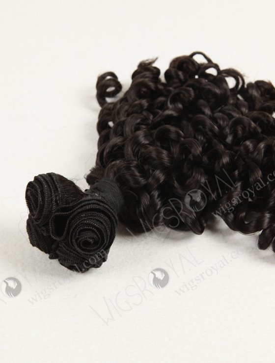 Double Draw 14" Spring Curl Natural Color Peruvian Virgin Hair Weaving WR-MW-006-16860