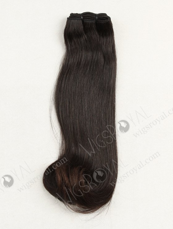 Double Draw 14" Straight with Roll Curl Tip Virgin Peruvian Hair Bundles WR-MW-014-16802