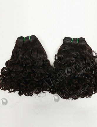 Double Draw 12'' Bouncy Curl Natural Color Peruvian Virgin Hair Extensions WR-MW-012
