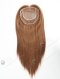 Clip On Seamless Silk Base Hair Topper 16 Inches Thick Ends Brown European Hair Topper-072