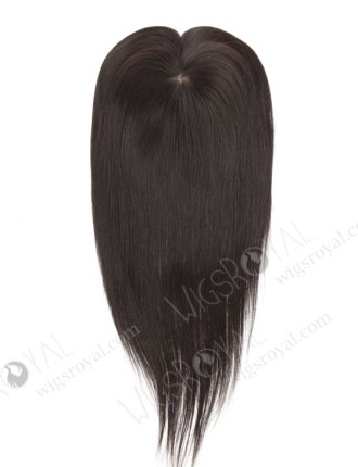 Female Luxury Human Hair Toppers for Thinning Hair 16" Natural Black Color Topper-014