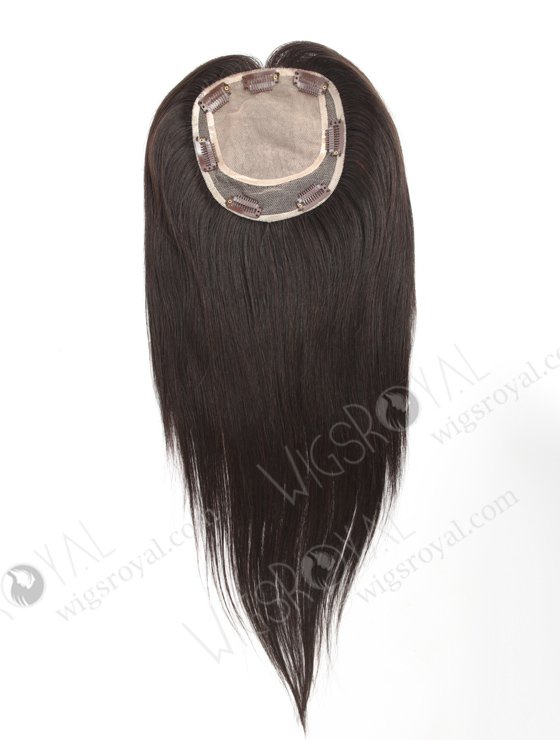 Female Luxury Human Hair Toppers for Thinning Hair | In Stock 5.5"*6" Indian Virgin Hair 16" Straight Natural Color Silk Top Hair Topper-014-17231