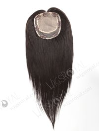 Female Luxury Human Hair Toppers for Thinning Hair 16" Natural Black Color Topper-014