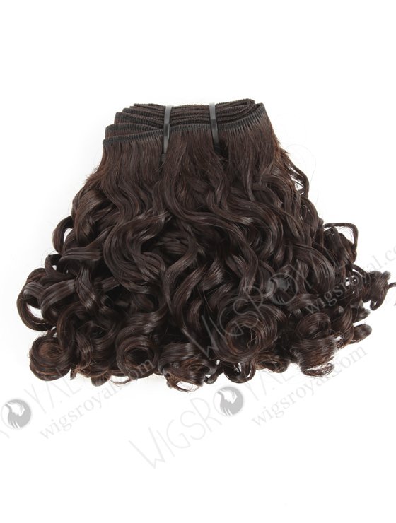 In Stock 7A Peruvian Virgin Hair 8" Double Draw Bouncy Curl Natural Color Machine Weft SM-627-16813