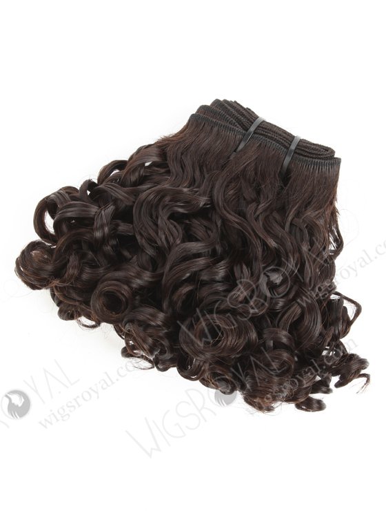 In Stock 7A Peruvian Virgin Hair 8" Double Draw Bouncy Curl Natural Color Machine Weft SM-627-16814