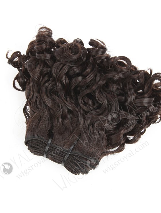 In Stock 7A Peruvian Virgin Hair 8" Double Draw Bouncy Curl Natural Color Machine Weft SM-627-16815