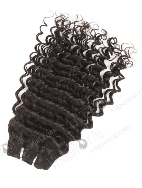 In Stock Brazilian Virgin Hair 16" Deep Wave Natural Color Machine Weft SM-4153-16767
