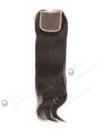 In Stock Indian Remy Hair 16" Straight #1B Color Top Closure STC-40