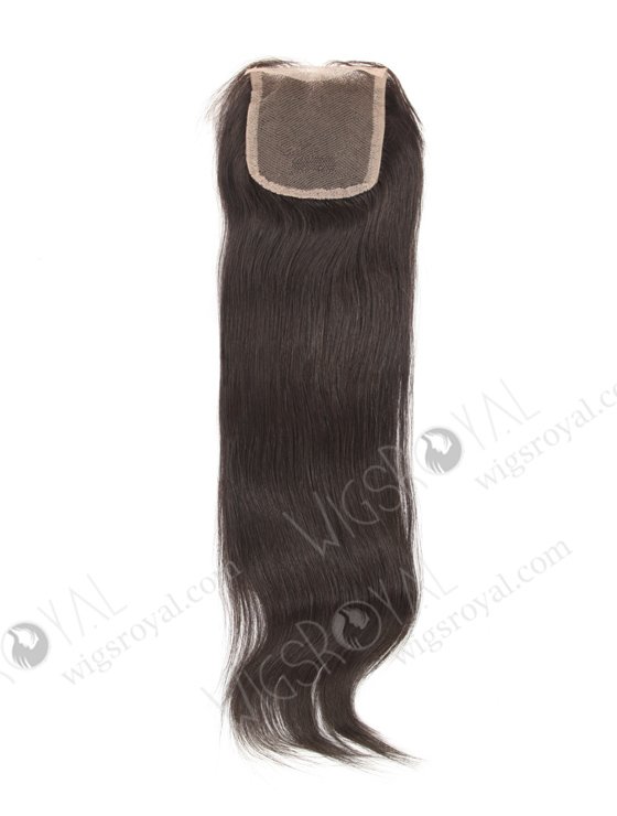 In Stock Indian Remy Hair 16" Straight #1B Color Top Closure STC-40