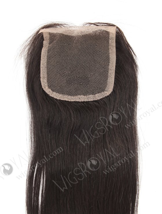 In Stock Indian Remy Hair 16" Straight #1B Color Top Closure STC-40-16701