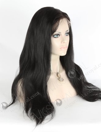 In Stock Indian Remy Hair 22" Straight 1# Color Full Lace Wig FLW-01650