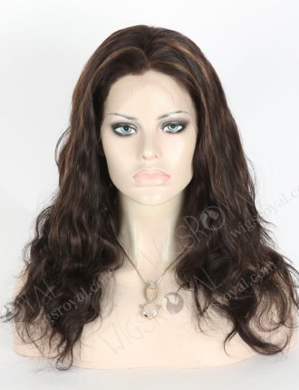 Full Lace Front Wigs Human Hair 16" With Baby Hair Body Wave 1b/30# highlights Color FLW-01328