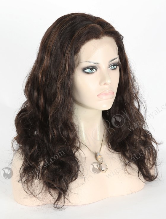 Full Lace Front Wigs Human Hair 16" With Baby Hair Body Wave 1b/30# highlights Color FLW-01328-17354