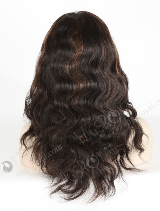 Full Lace Front Wigs Human Hair 16" With Baby Hair Body Wave 1b/30# highlights Color FLW-01328-17357
