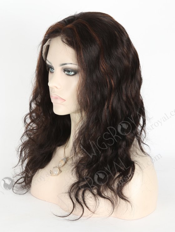 Lace Front Wigs With Highlights 16" Body Wave 1b/4# Highlighted Human Hair Wigs FLW-01293-17342