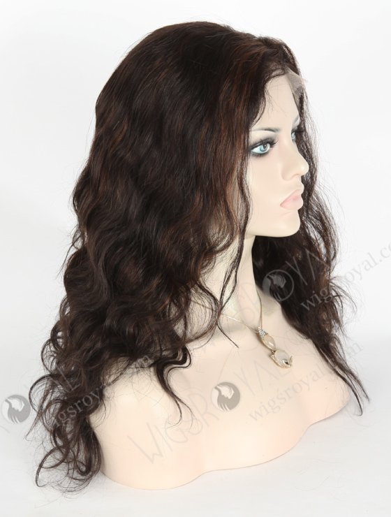 Lace Front Wigs With Highlights 16" Body Wave 1b/4# Highlighted Human Hair Wigs FLW-01293-17344