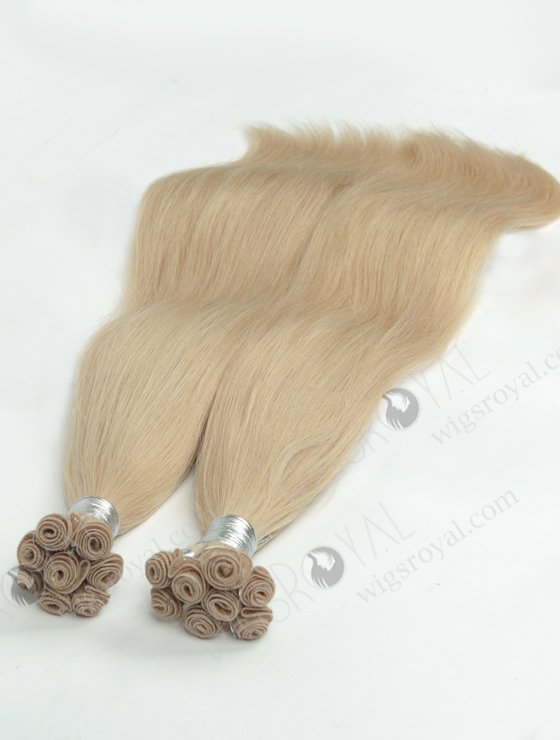 Natural Straight 20'' Cambodian Virgin White Color Hand-tied Weft Hair Extensions WR-HTW-010-17081