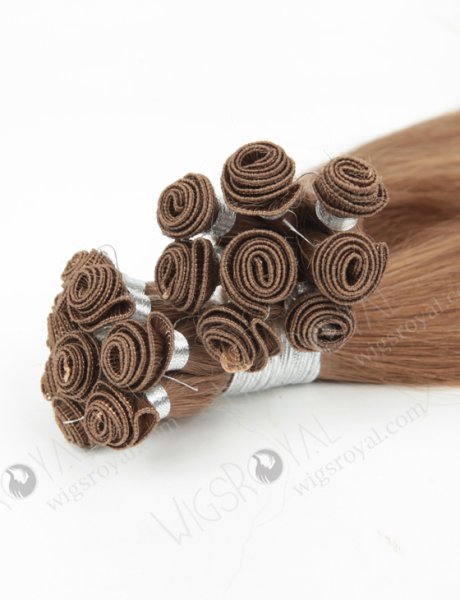 Natural Straight 20'' Cambodian Virgin 8A# Color Hand-tied Weft Hair Extensions WR-HTW-009