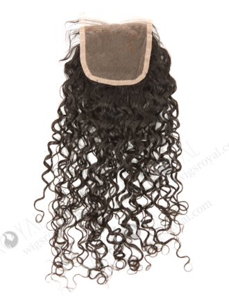 In Stock Brazilian Virgin Hair 16" 12mm Curl Natural Color Top Closure STC-318