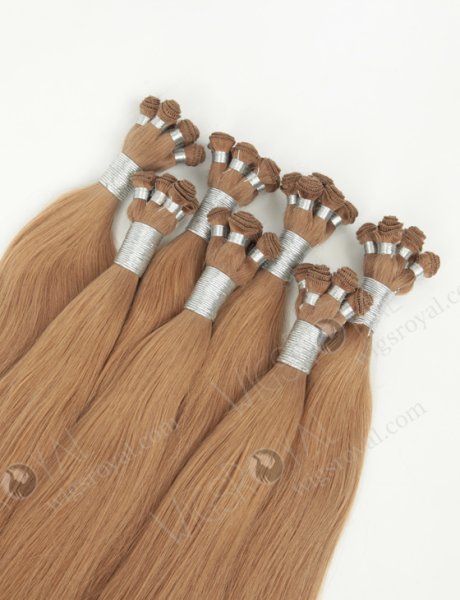 Natural Straight 20'' Brazilian Virgin 8A# Color Hand-tied Weft Hair Extensions WR-HTW-011