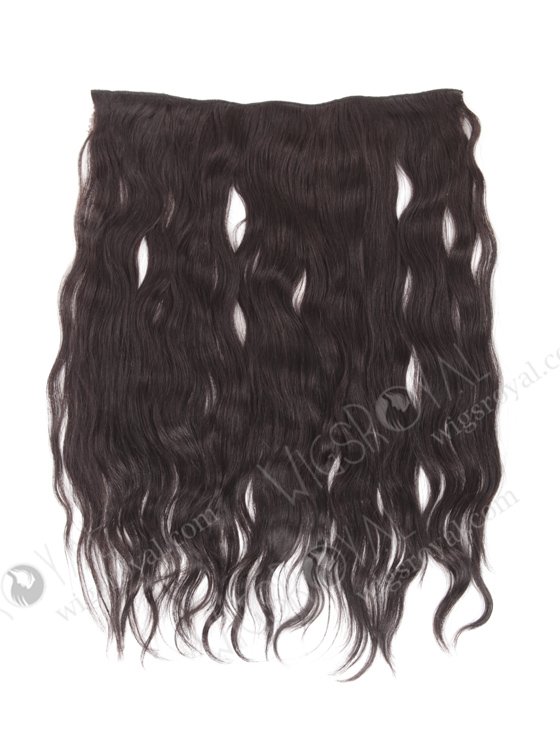 Indian Virgin 16'' Natural Wave Invisible Headband Wire Clip in Halo Hair Extensions WR-HA-001-17538