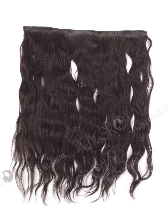 Indian Virgin 16'' Natural Wave Invisible Headband Wire Clip in Halo Hair Extensions WR-HA-001-17537