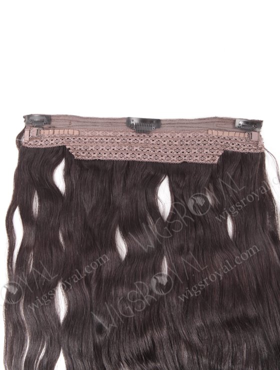 Indian Virgin 16'' Natural Wave Invisible Headband Wire Clip in Halo Hair Extensions WR-HA-001-17540
