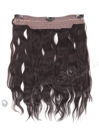 Indian Virgin 16'' Natural Wave Invisible Headband Wire Clip in Halo Hair Extensions WR-HA-001