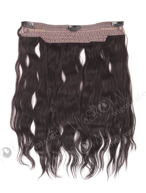 Indian Virgin 16'' Natural Wave Invisible Headband Wire Clip in Halo Hair Extensions WR-HA-001-17539