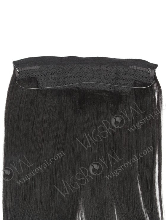 Yaki Off Black Color Invisible Headband Wire Clip in Halo Hair Extensions WR-HA-010-17632