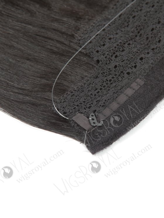 Yaki Off Black Color Invisible Headband Wire Clip in Halo Hair Extensions WR-HA-010-17633
