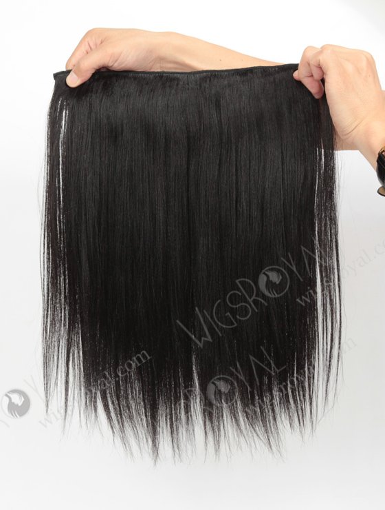 Yaki Off Black Color Invisible Headband Wire Clip in Halo Hair Extensions WR-HA-010-17636