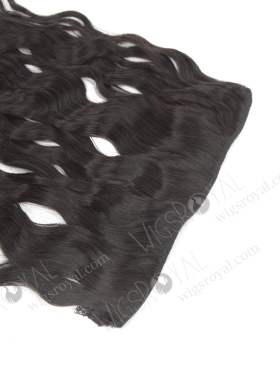 Black Color 100% Human Hair Invisible Headband Wire Clip in Halo Hair Extensions WR-HA-009-17620