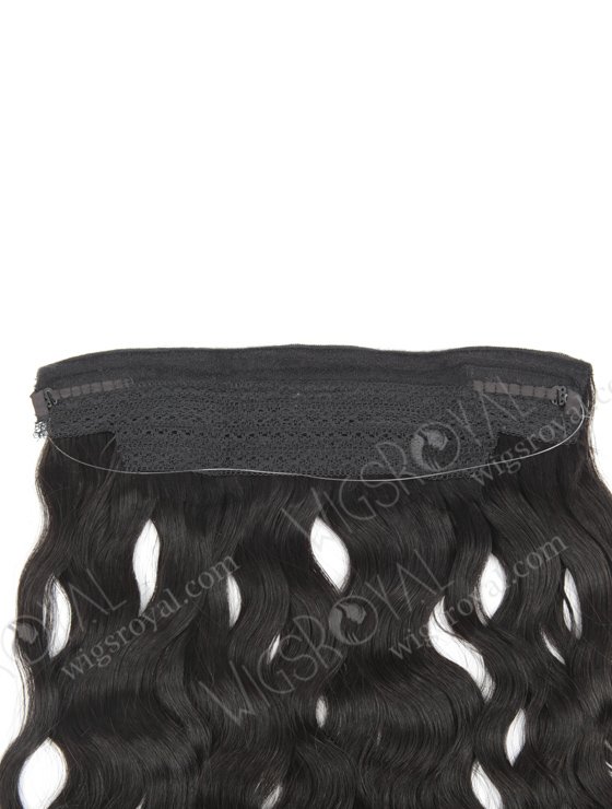 Black Color 100% Human Hair Invisible Headband Wire Clip in Halo Hair Extensions WR-HA-009-17619