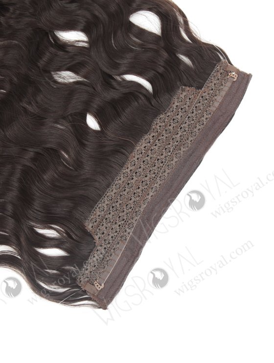 Human Hair 2# Color 18'' Natural Wave Invisible Headband Wire Clip in Halo Hair Extensions WR-HA-008-17610