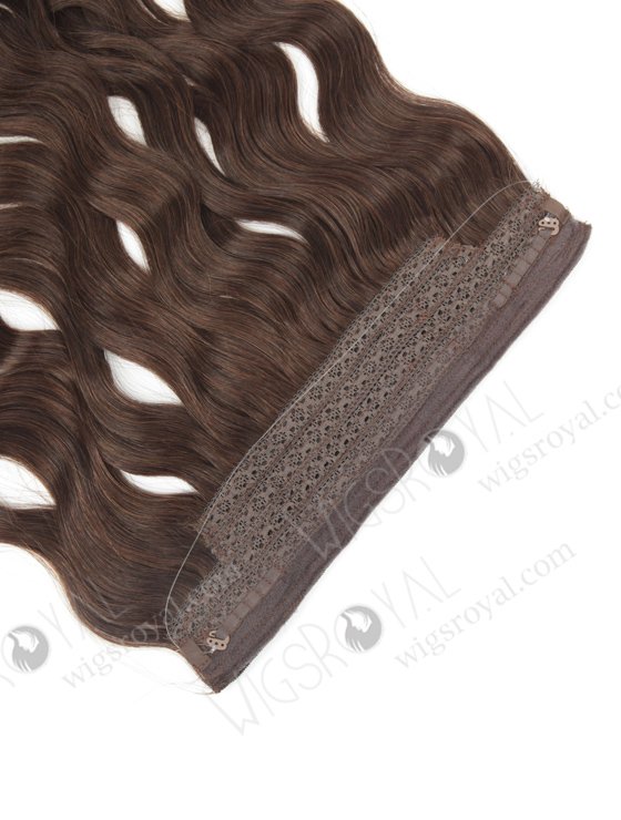 Mixed Color Indian Virgin 16'' Natural Wave Invisible Headband Wire Clip in Halo Hair Extensions WR-HA-006-17590