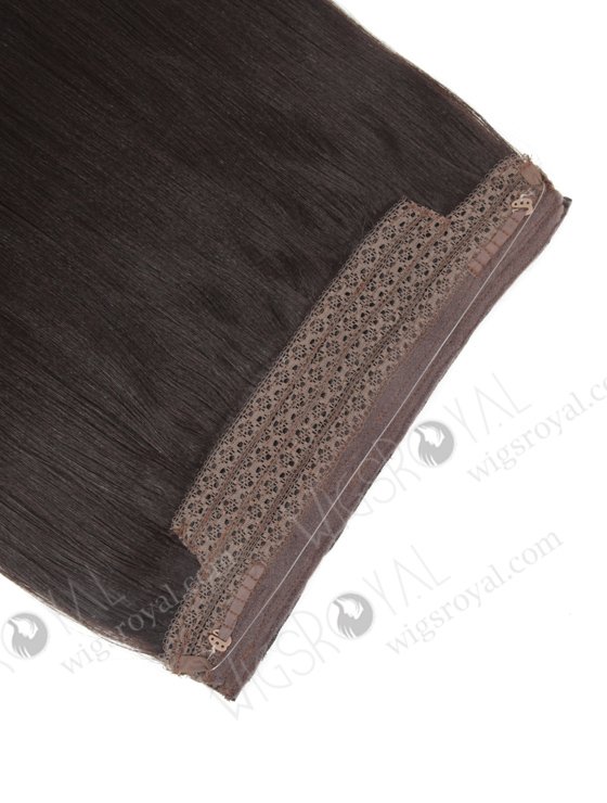 Human Hair Yaki 2# Color Invisible Headband Wire Clip in Halo Hair Extensions WR-HA-011-17640