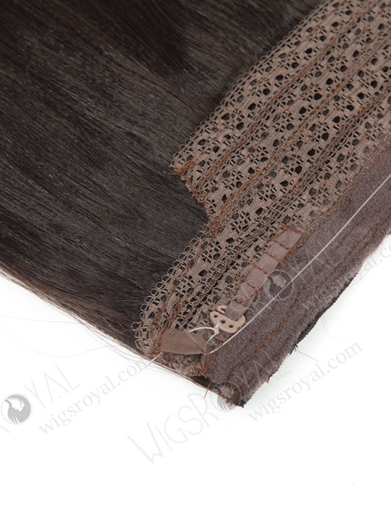 Human Hair Yaki 2# Color Invisible Headband Wire Clip in Halo Hair Extensions WR-HA-011-17643